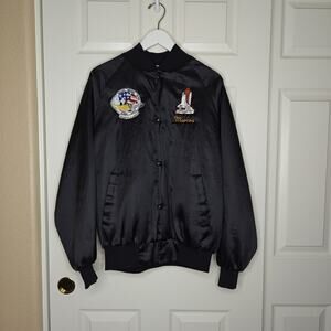 Vintage West Ark NASA Palmdale Mod Team patch bomber jacket sz L